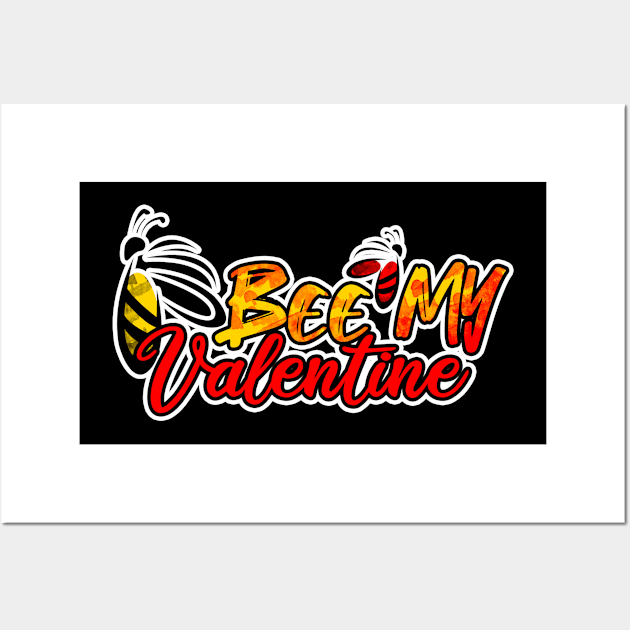 Bee My Valentine Wall Art by Rishirt